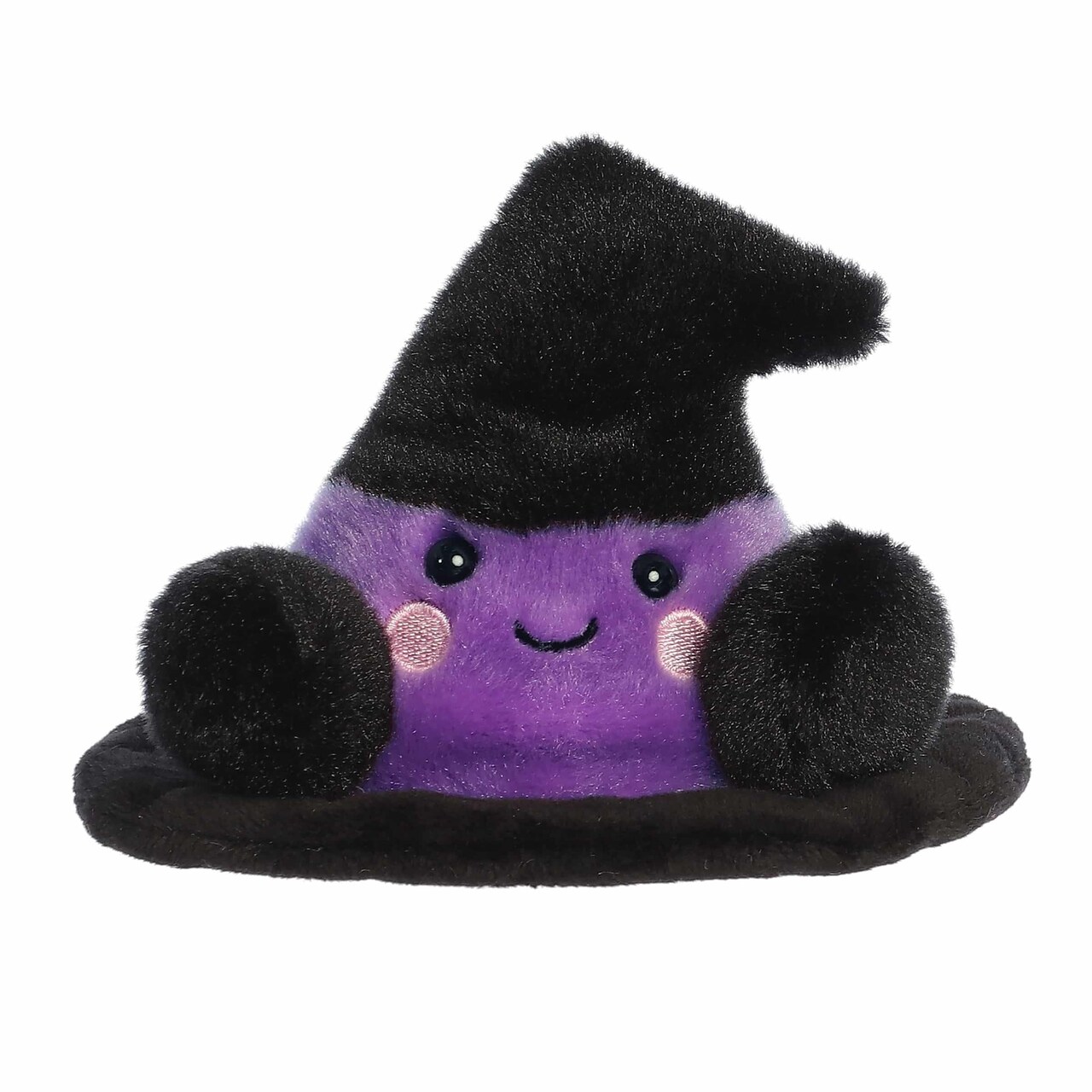 Aurora® Spooky Palm Pals™ Rowena Witch Hat™ Stuffed Animal - Fun Collectible Plush for Kids and Adult Collectors - Perfect for Halloween Decorations and Gifts - Black 4 Inches